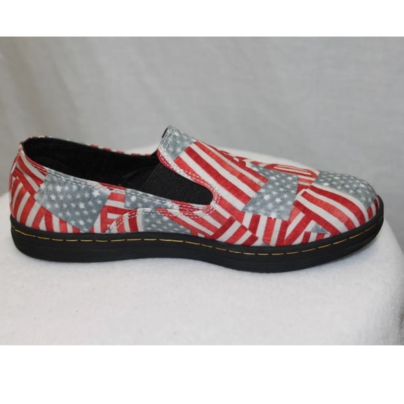 Dr. Doc Martens Kids TIMON American Flag Slip On Loafers USA Shoes MSRP $65 NEW - Picture 3 of 5